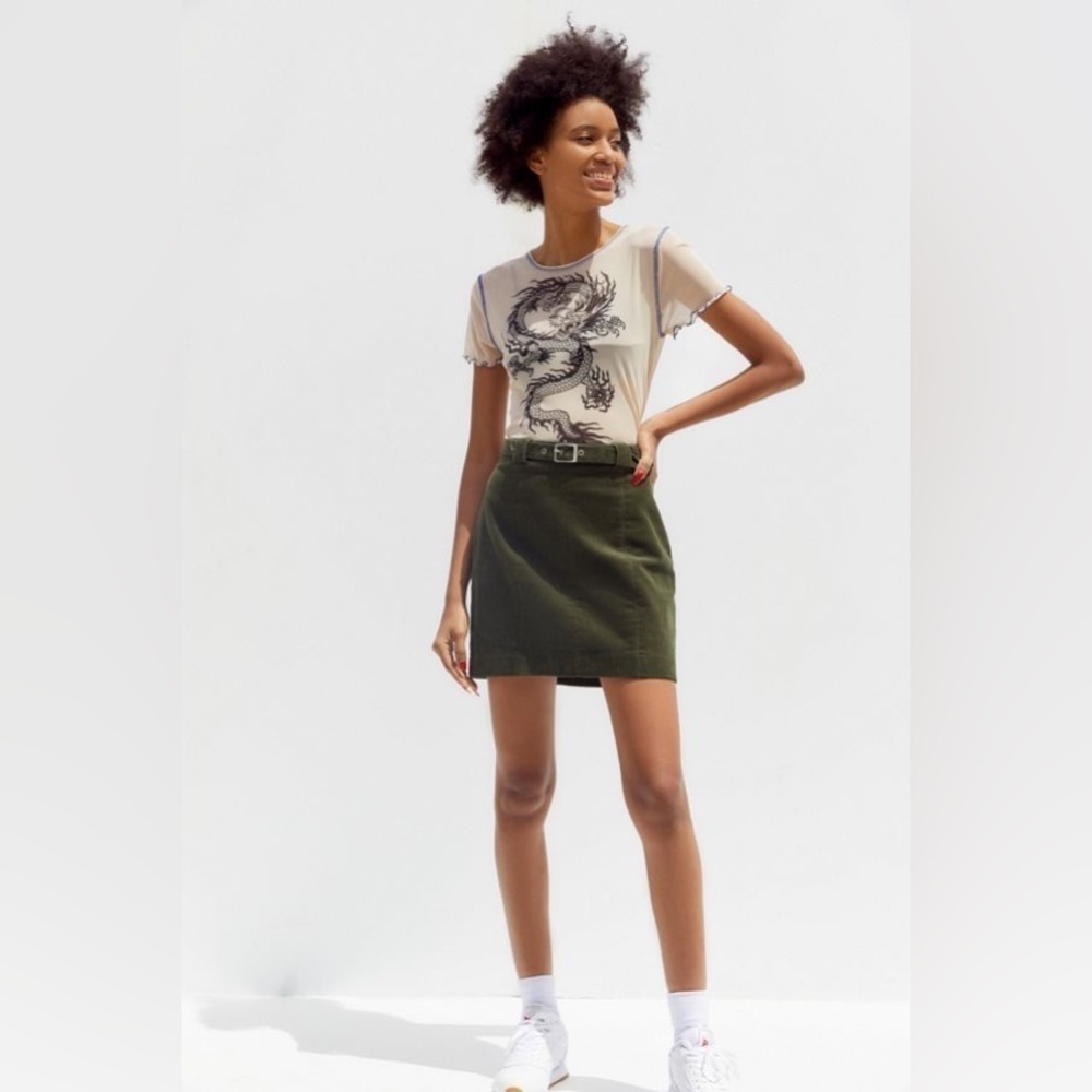 Urban Outfitters Olive Green Mini Skirt